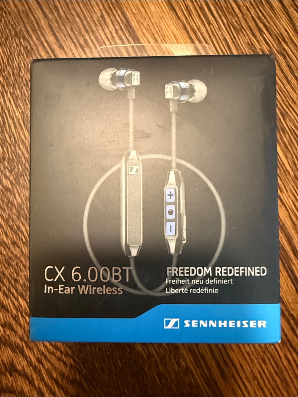 Sennheiser CX 6.00BT Wireless In-Ear Earphones — Black with Blue Accents